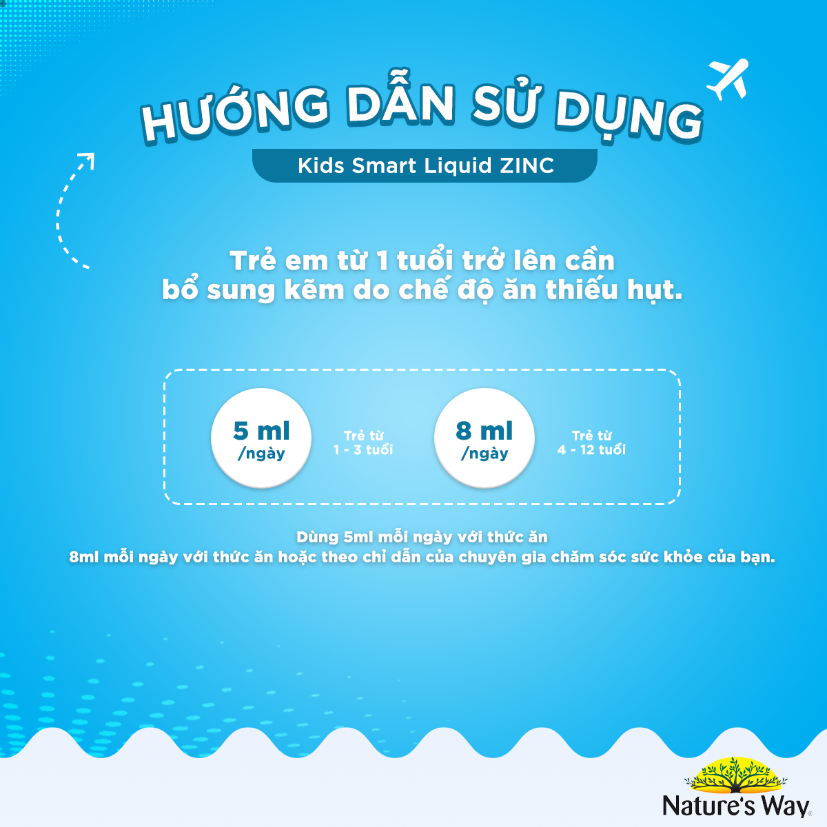 Siro Uống Nature's Way Kids Smart Liquid Zinc Bổ Sung Kẽm, Tăng Sức Đề Kháng Cho Bé 200ml