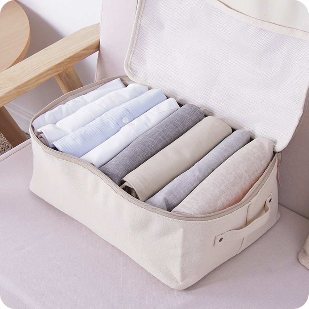 Túi vải chữ nhật nắp vải đựng chăn màn quần áo