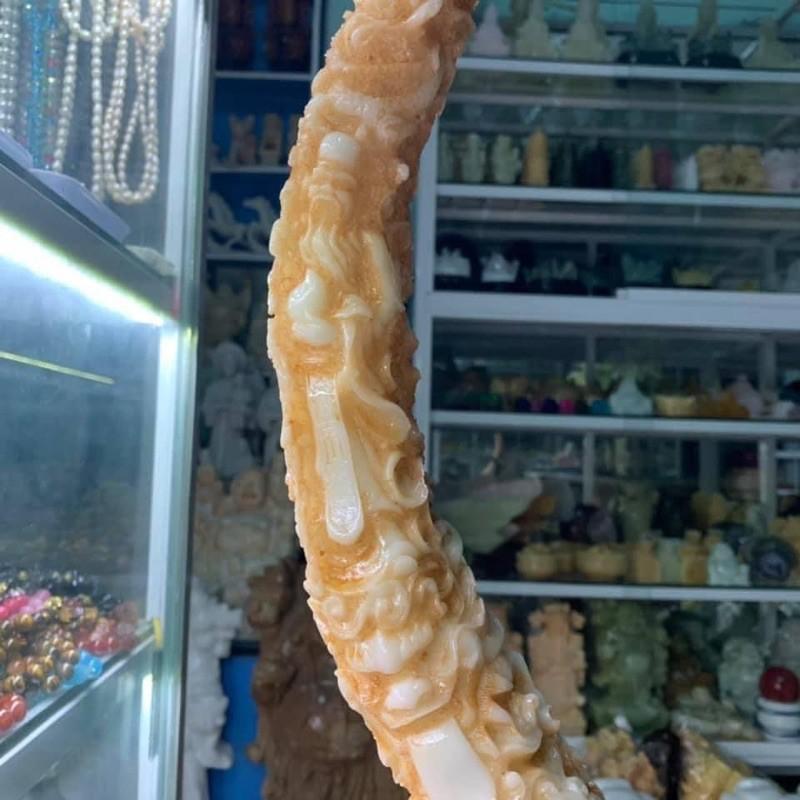 Cặp Kỳ Lân Ngậm Ngà - cao 63.5cm