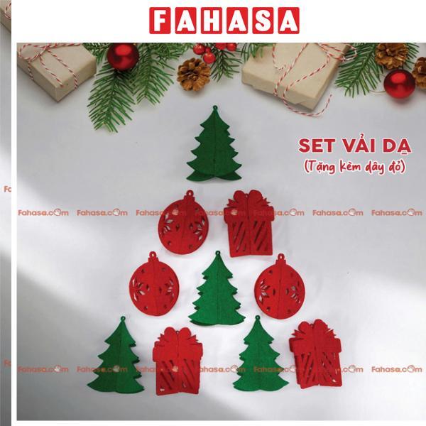 Set Dây Treo Vải Dạ - Trang Trí Giáng Sinh - Kèm Dây Đỏ - Bách Mộc
