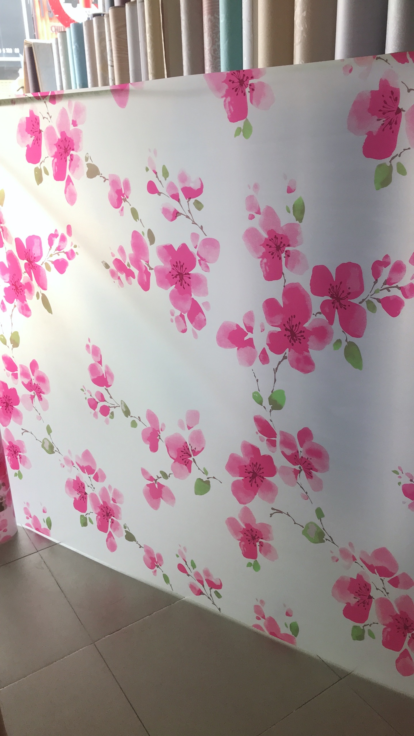 3M Decal Giấy Dán Kính Khổ Rộng 90cm Đào Đỏ Keo Sẵn Bóc Ra Dán