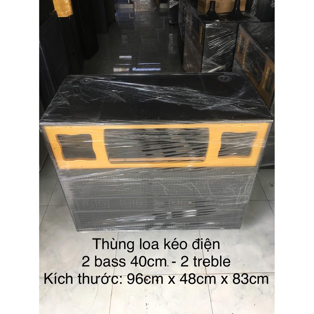 Thùng loa kéo điện 2 bass 40cm - 2 treble