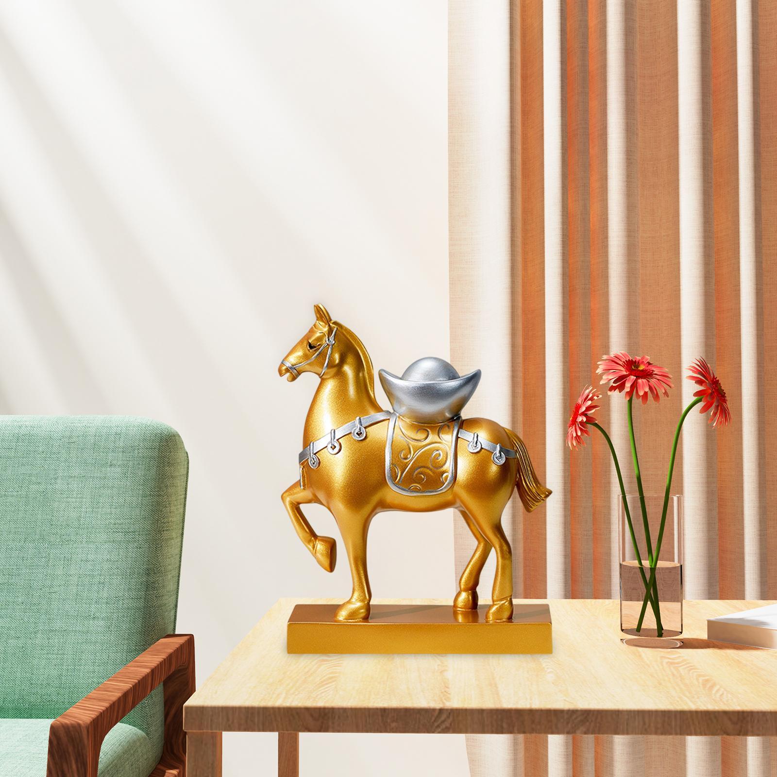 Horse Statue Resin Figurine Sculpture Art Craft for Home Desk Decoration