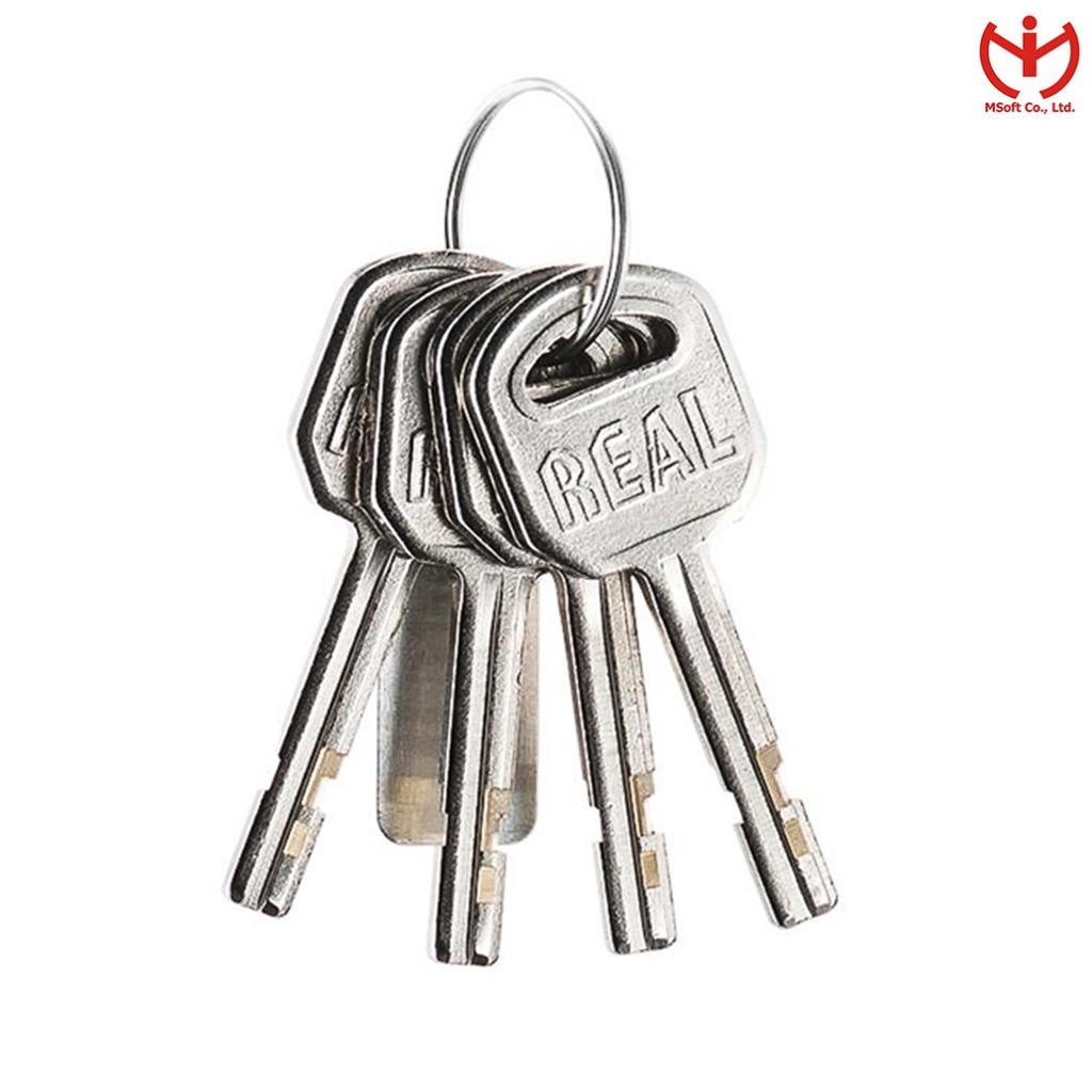 Ổ khóa chống cắt REAL RSH60-01 thân đồng thau 4 chìa vuông - MSOFT