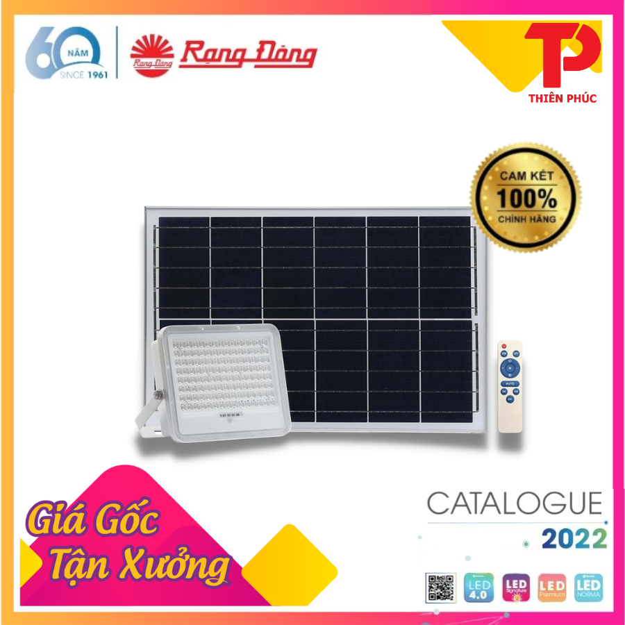 Đèn năng lượng mặt trời 50W Rạng Đông Đèn chiếu pha NLMT Model: CP02.SL.RF 50W - Giá gốc tận xưởng