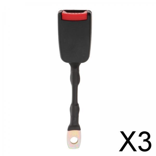 3xUniversal Car Front Seat Belt Buckle Ends Adapter Socket Connector Camlock