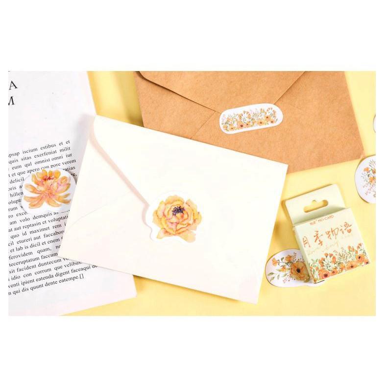 Bộ 46 Sticker Hoa Mùa Hạ E112