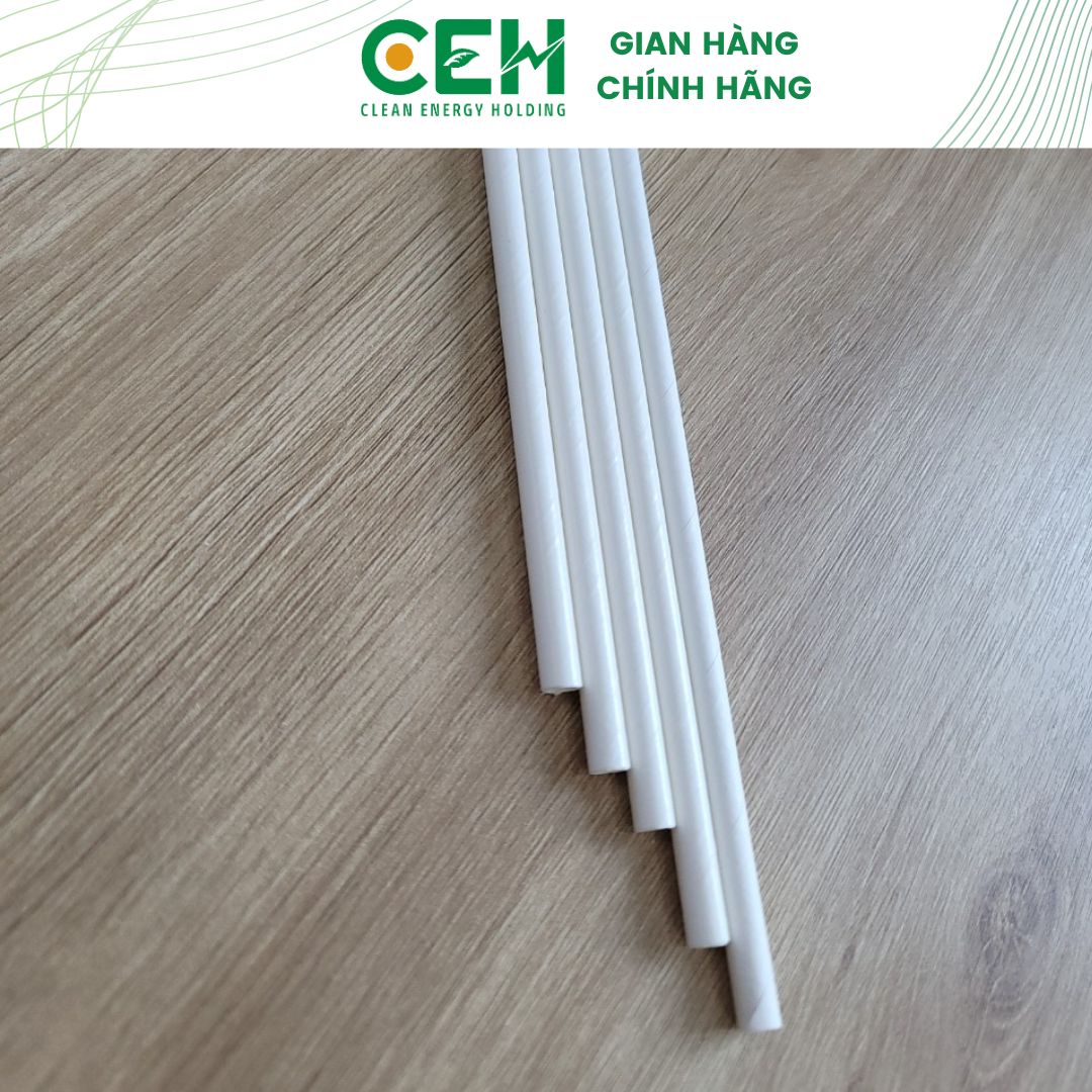 TÚI 50 ỐNG HÚT CLEAN PAPER STRAW KÍCH THƯỚC 6X197 MM KHÔNG MÀNG BỌC GIẤY