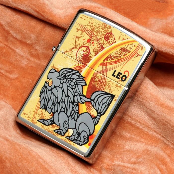 Bật Lửa Zippo Zodiac Series Leo Polished Chrome Chính Hãng Usa