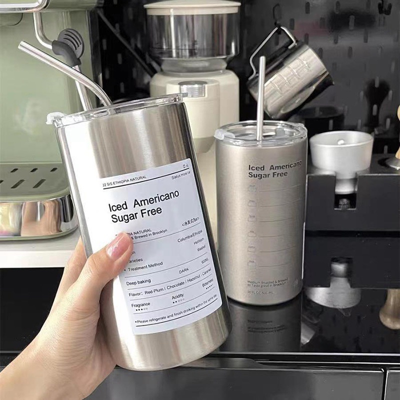 Cốc Giữ Nhiệt Inox 304 Sugar Free 600Ml Kèm Ống Hút