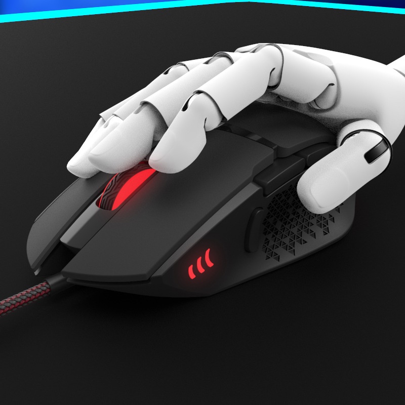 Chuột cơ gaming led RGB 6400DPI MK300 mechanical Gaming mouse Esport