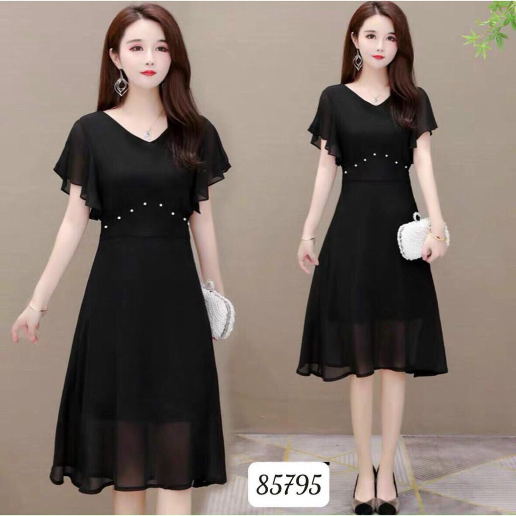 ĐẦM VOAN Ý ĐÍNH NGỌC,ĐƯỢC THIẾT KẾ HỌA TIẾT TRƠN NHƯNG KHÔNG KÉM PHẦN SANG TRỌNG KHÁNH AN STORE