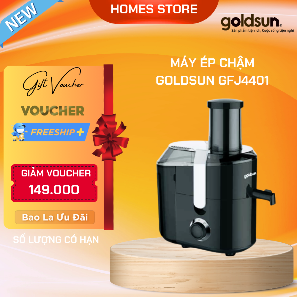 Máy Ép Chậm GOLDSUN GFJ4401 Dung Tích 0.7 Lít Công Suất 600 W - Hàng Chính Hãng