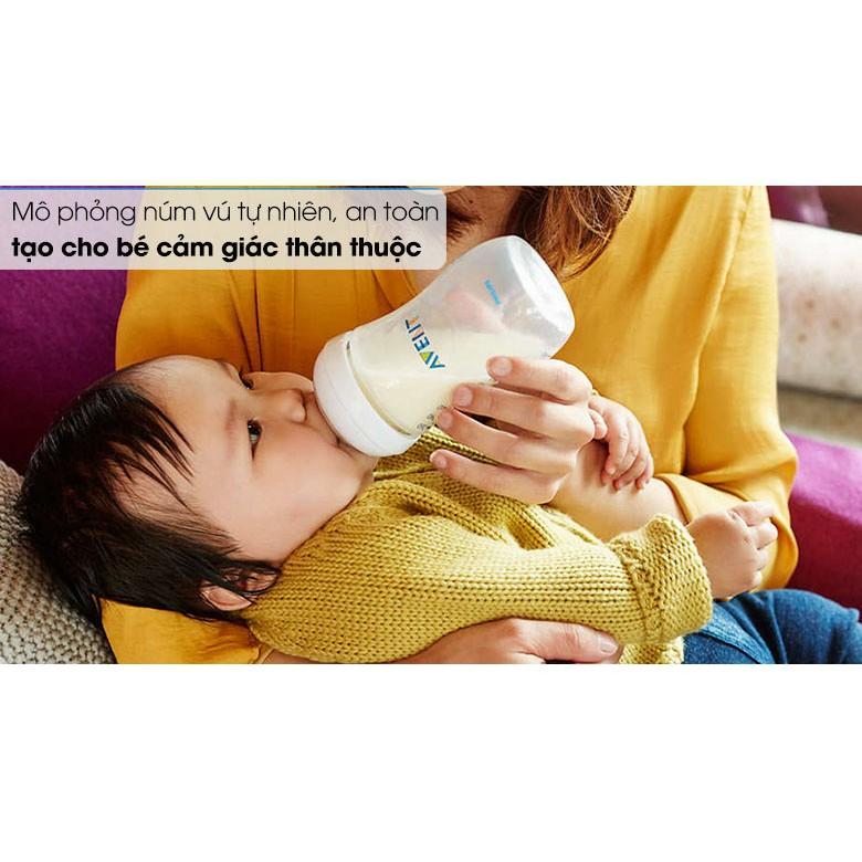 Bình sữa Philips Avent Natural 60ml / 125ml / 260ml / 330ml bằng nhựa PP, không có BPA