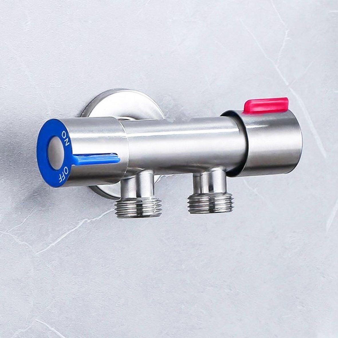 Van vòi nước đa năng 02 đầu kèm bộ xịt vệ sinh Inox 304 (Hàng chính hãng)