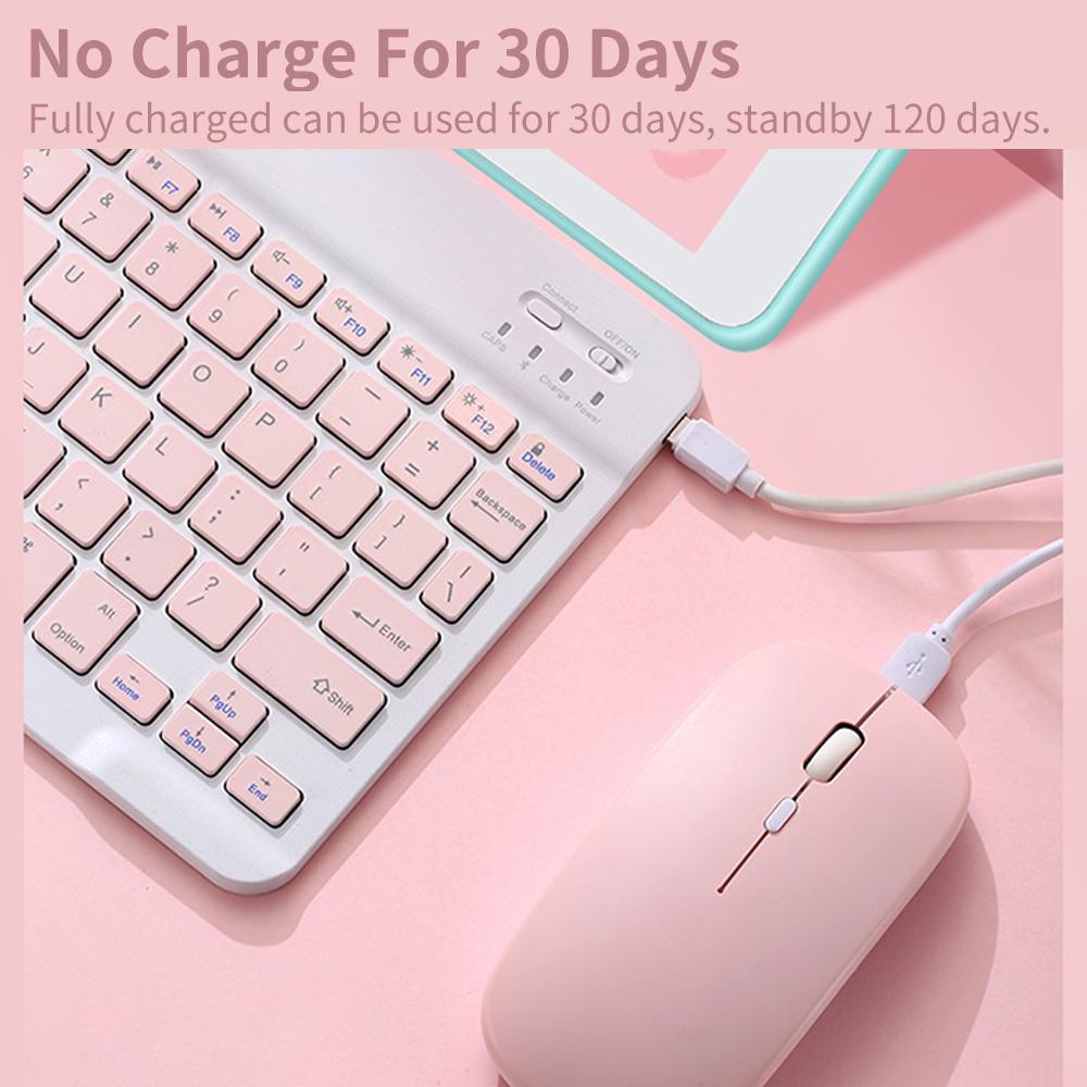 Bàn Phím Bluetooth Và Chuột Cho iPad Xiaomi Samsung Huawei Điện Thoại Máy Tính Bảng Mỏng Bàn Phím Mini Không Dây Cho Android IOS Windows
