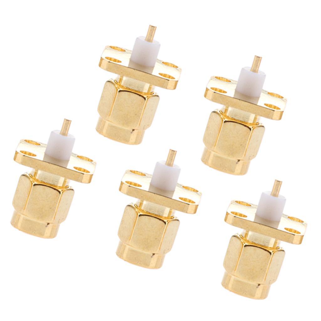 10x RF Coaxial 4 Hole Flange Chassis Panel Mount Connector