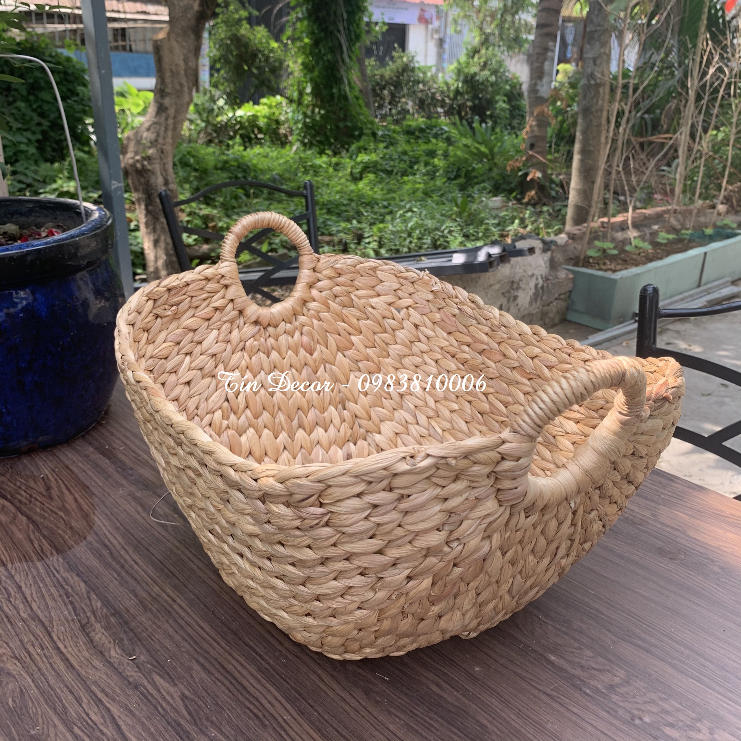 Giỏ lục bình đựng quần áo, khăn hình thuyền dùng trong khách sạn, homestay - Hyacinth basket