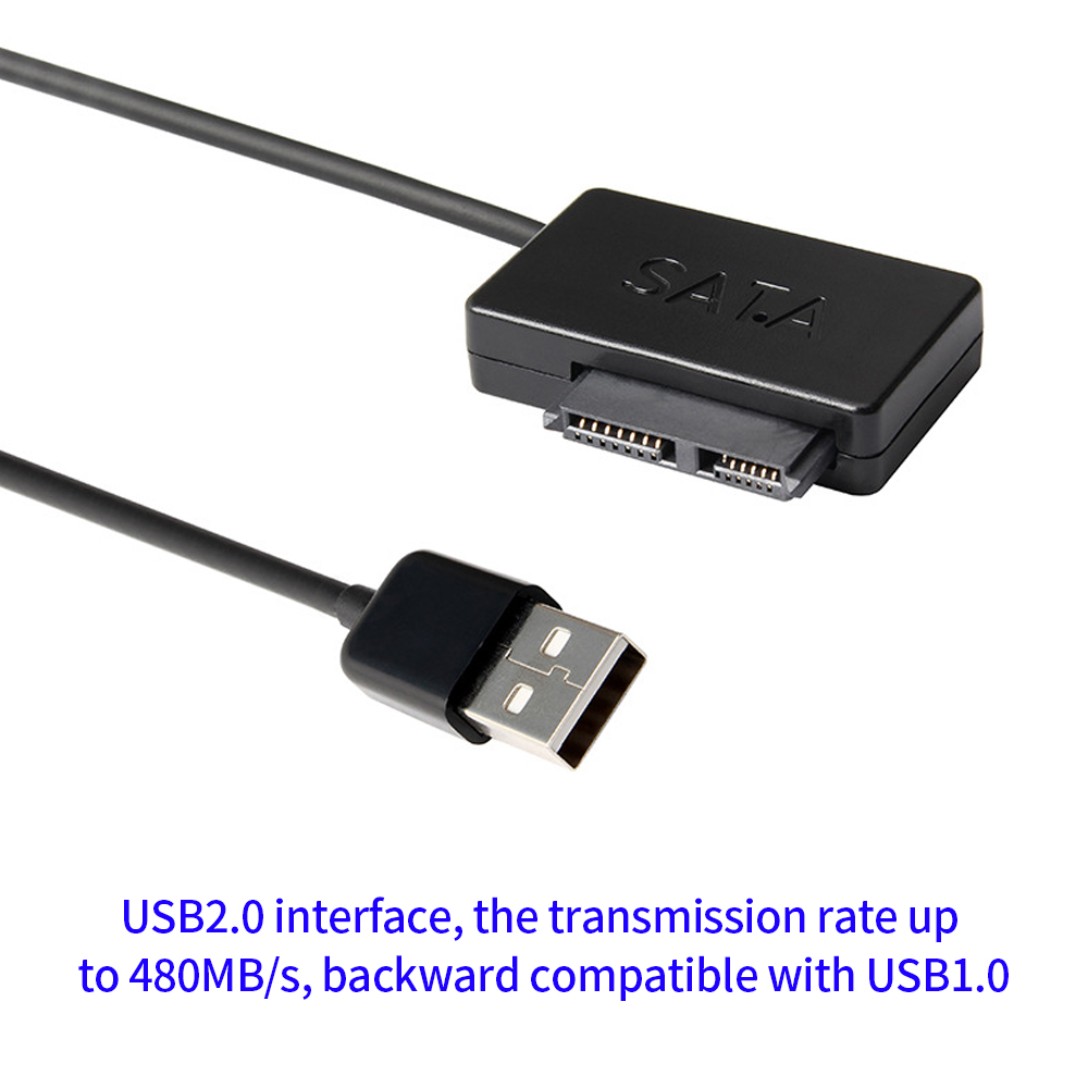Cáp Chuyển Đổi Máy Tính Xách Tay MSATA Sang USB2.0 7 + 6pin SATA Sang USB, Màu Đen