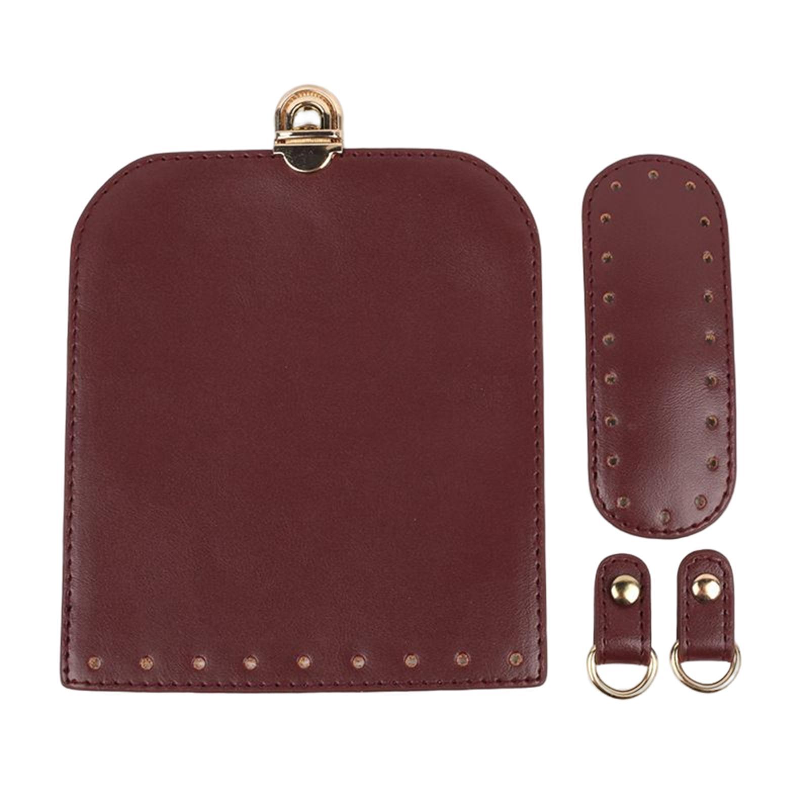 Handmade Bag Making Accessories Bottom Holes for Backpack Shoulder Bag red