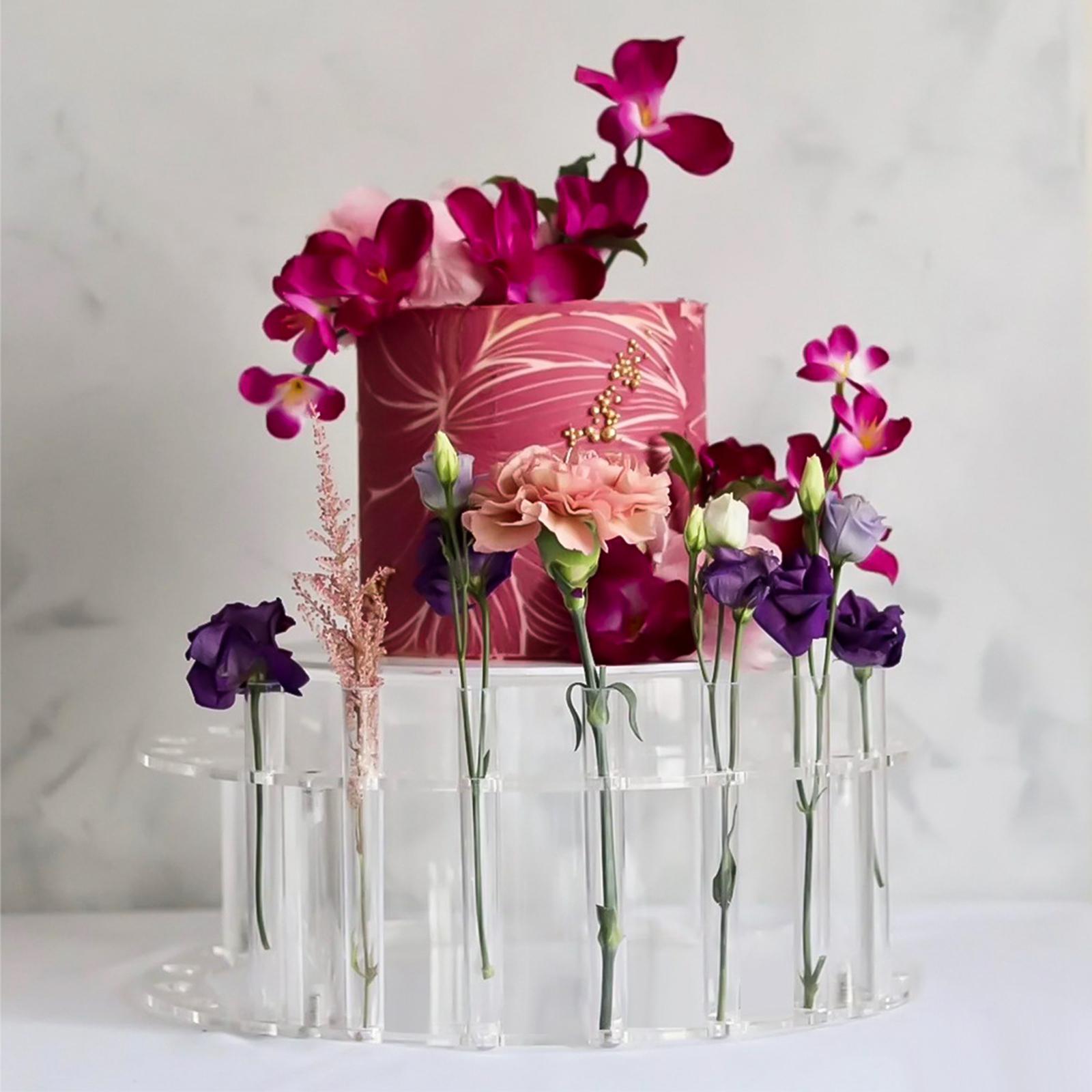 Acrylic Cake Stand Tools Decor 30cm Transparent Photography for Anniversary