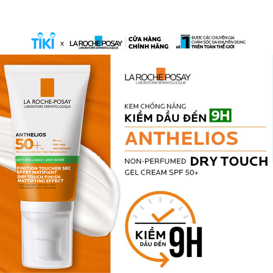 Kem Chống Nắng Không Màu Kiểm Soát Dầu La Roche-Posay Anthelios XL Dry Touch Gel-Cream SPF 50+ UVB &amp; UVA (50ml)