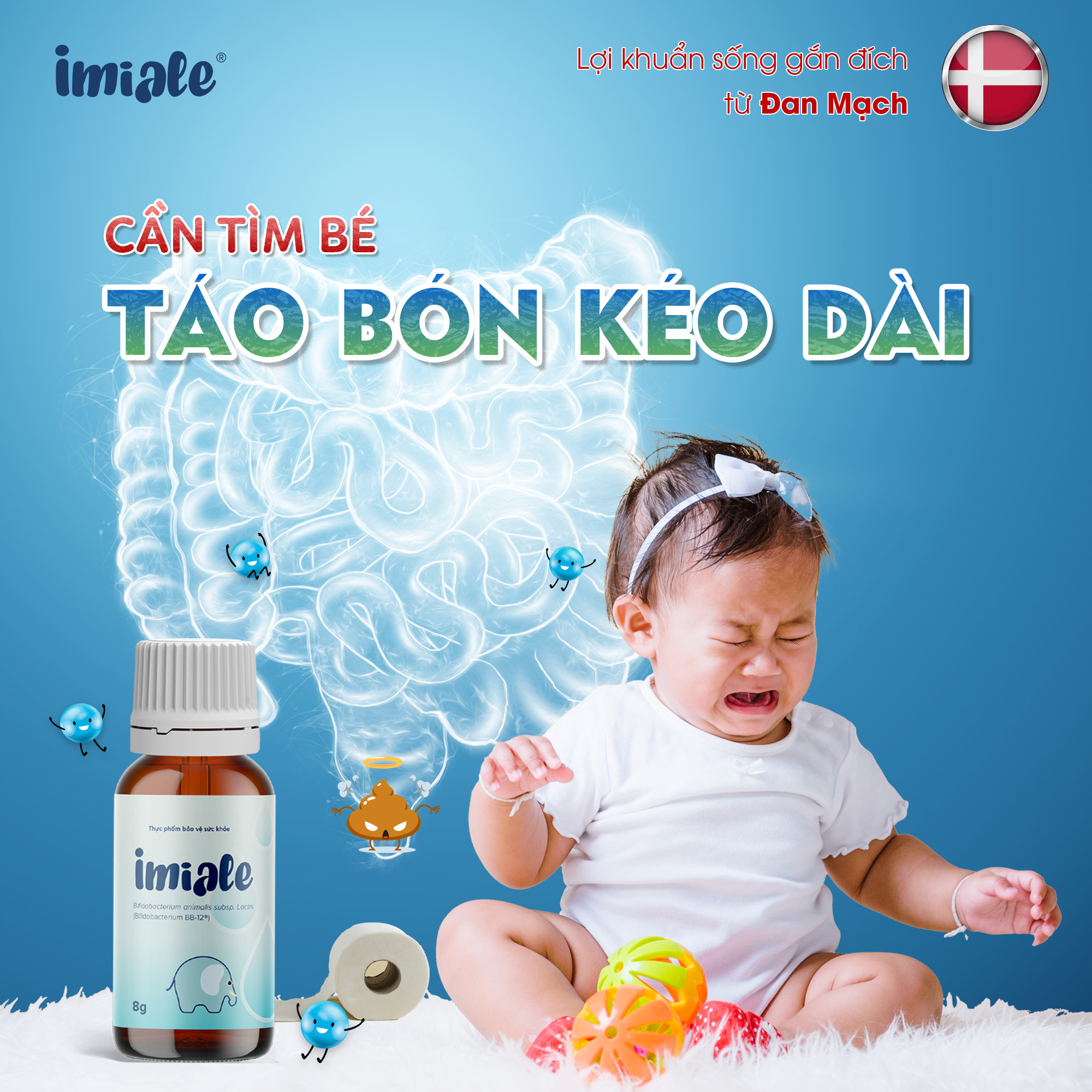 Men vi sinh IMIALE - Cải thiện tiêu hóa, biếng ăn, tăng đề kháng từ Đan Mạch