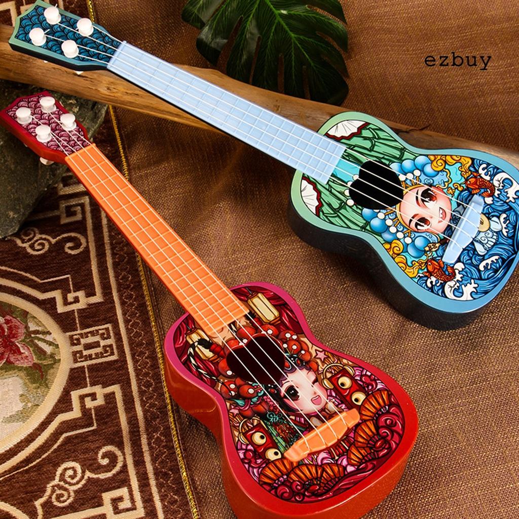 EY-Beginner Ukulele Compact Exquisite Workmanship Smooth Surface Red Mini Instrument Ukulele Toy Kids Gift