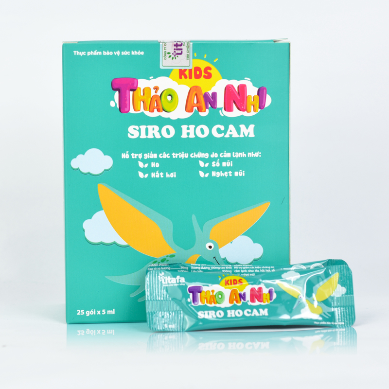 Siro HO CẢM KIDS THẢO AN NHI - Giảm các triệu chứng ho, nghẹt mũi, sổ mũi do cảm lạnh ở trẻ - Hộp 25 gói