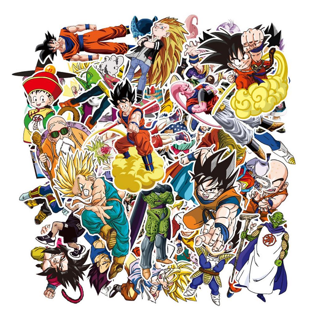 Sticker 7 viên ngọc rồng Dragon Ball Cắt Sẵn Hình Dán Trang Trí Mũ Bảo Hiểm Laptop Điện Thoại Ván Trượt Sổ tay Notebook