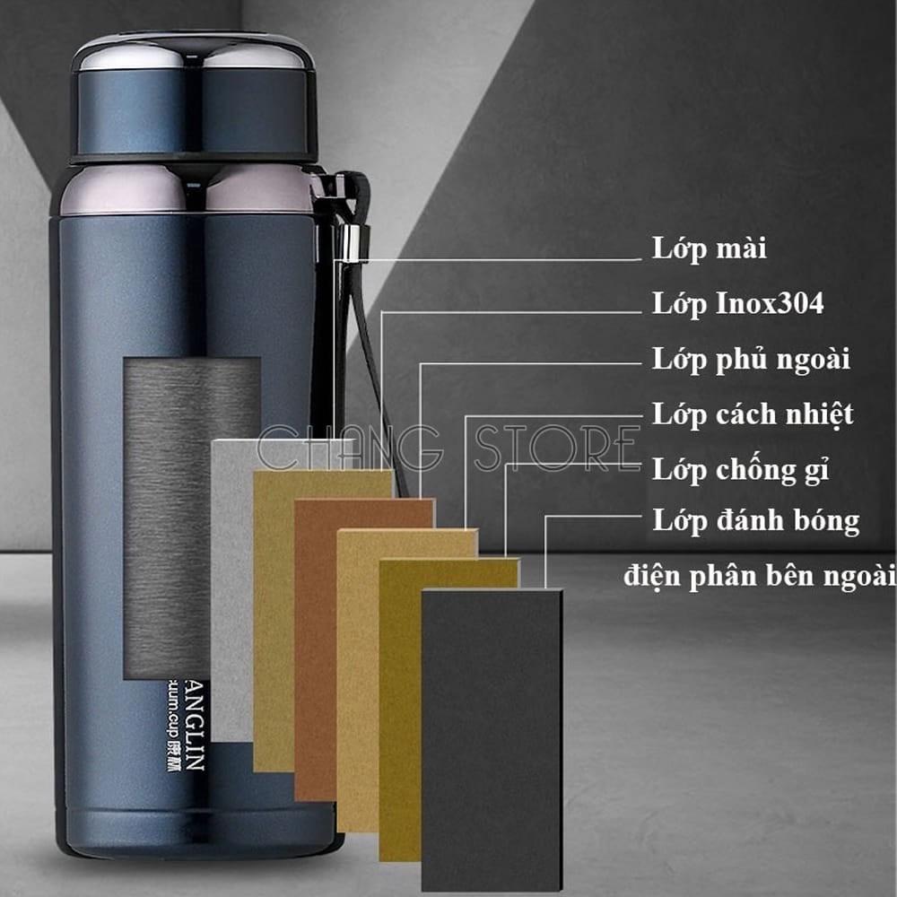 Bình giữ nhiệt nóng lạnh lõi thép inox 304 chống Gỉ A150 giữ nhiệt tốt chịu lực chống va đạp