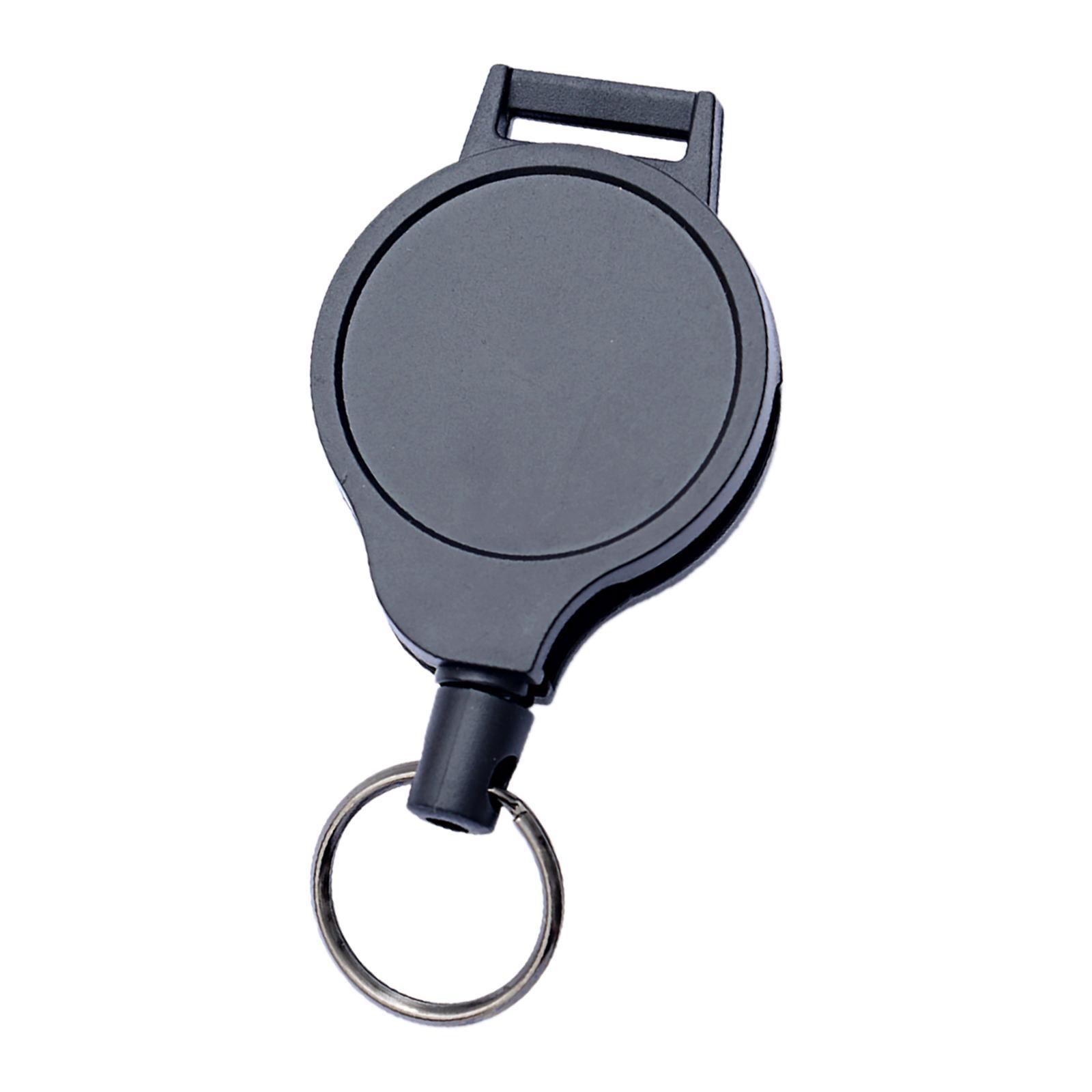 Heavy Duty Retractable Keychain Key Holder Durable Portable Retractable Reel Waist Key Chain Buckle for Outdoor Fishing