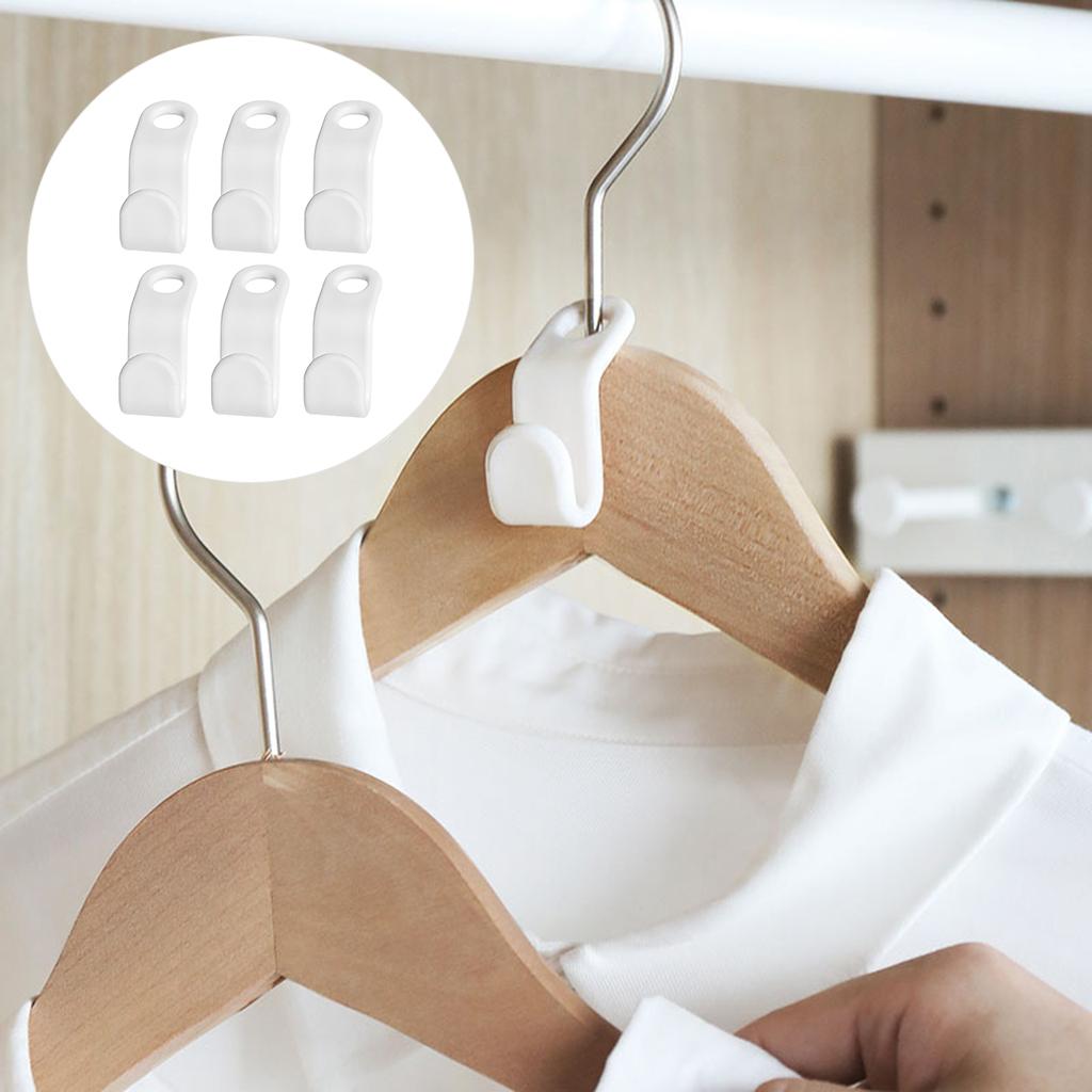 12pcs Clothes Hanger Connector Hook Closet Hanger Organizer Space Saver Clip