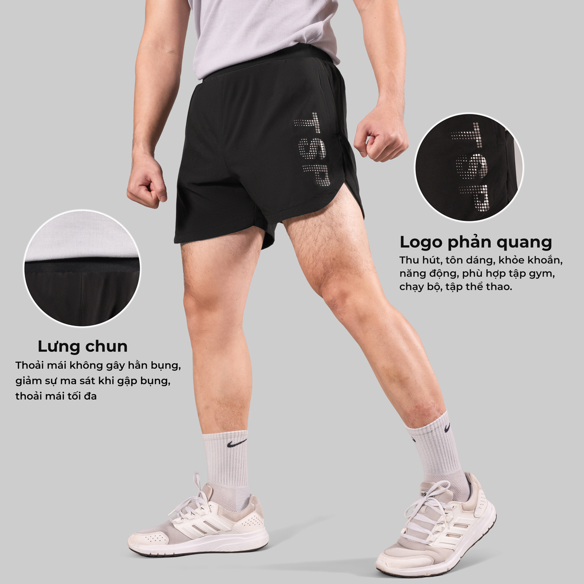 Quần Đùi Thể Thao Nam TSIMPLE V2 Short tập gym vải gió thoáng mát co giãn thoải mái vận động QGRP2