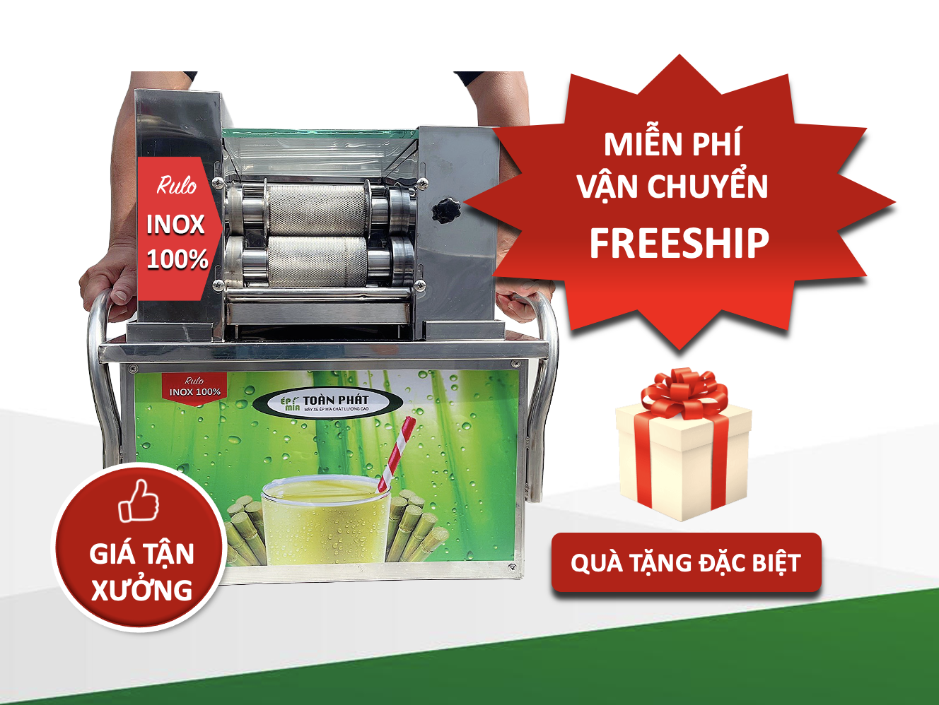 Máy ép mía siêu sạch chất lượng cao nhỏ gọn Toàn Phát