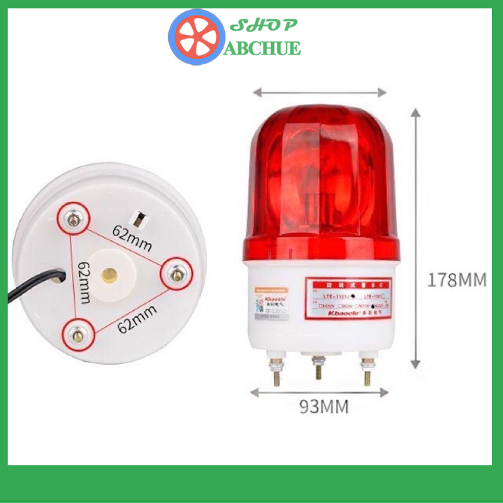 Đèn Xoay 360 độ Cảnh Báo Công Trình 12v, 24v, 220v