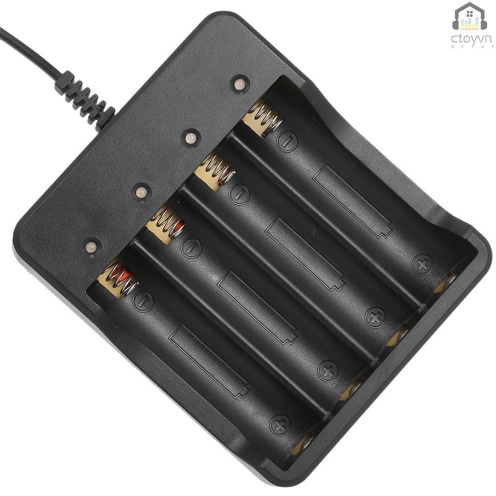 Bộ sạc pin Li-ion 18650 4 ngăn có đèn LED