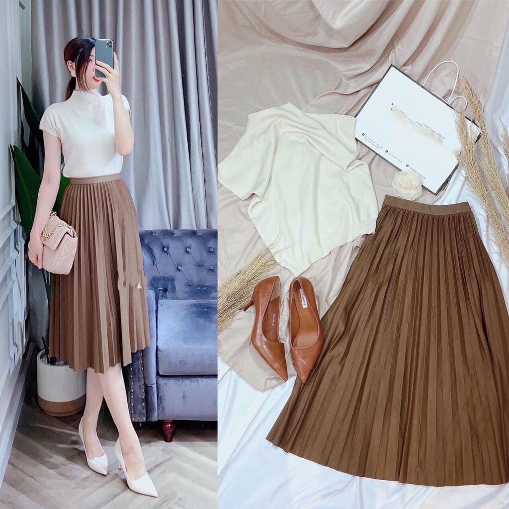 G36. 1913/808. CHÂN VÁY XẾP LY XÒE DÀI