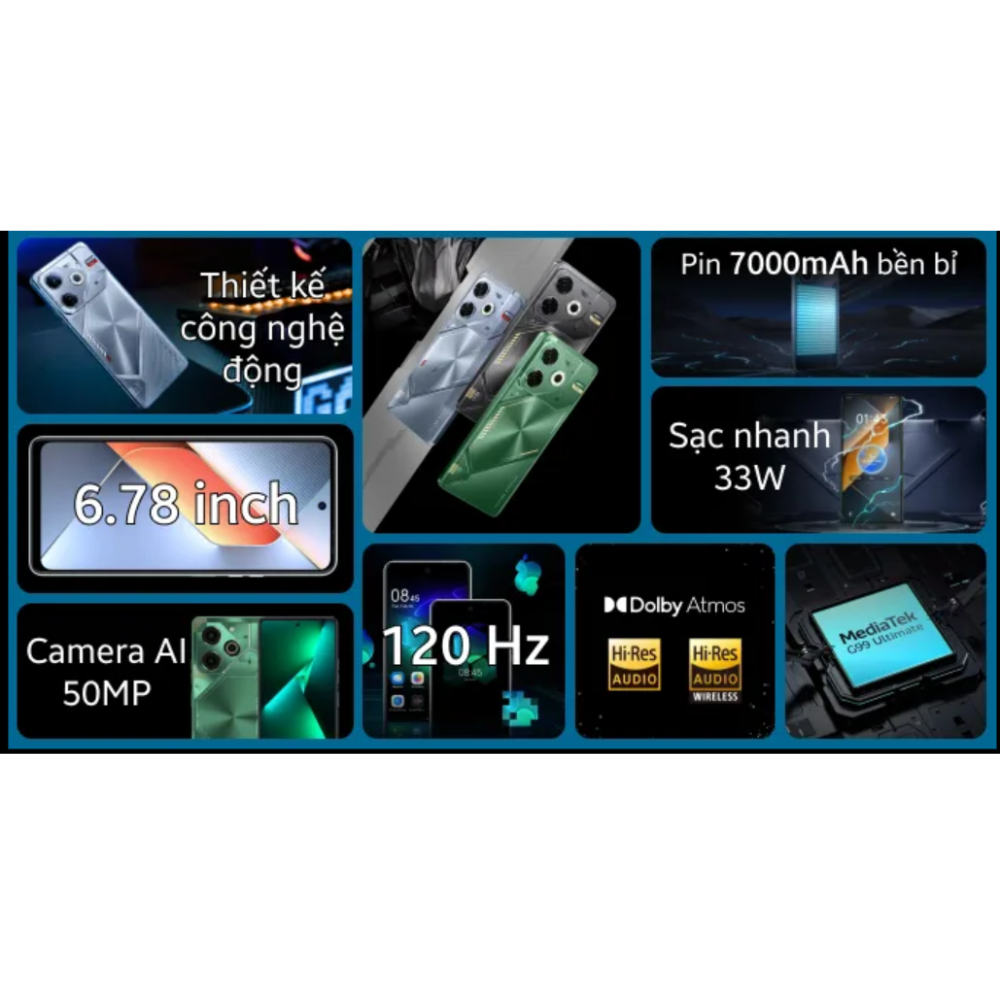 Điện thoại Tecno Pova 6 Neo (8GB 128GB) - Hàng Chính Hãng