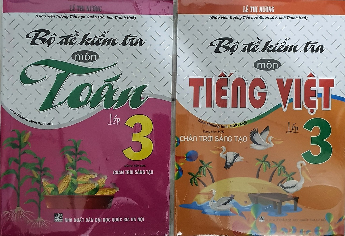 Sách - ComBo Bộ Đề Kiểm Tra Môn Tiếng Việt + Toán Lớp 3 -MK
