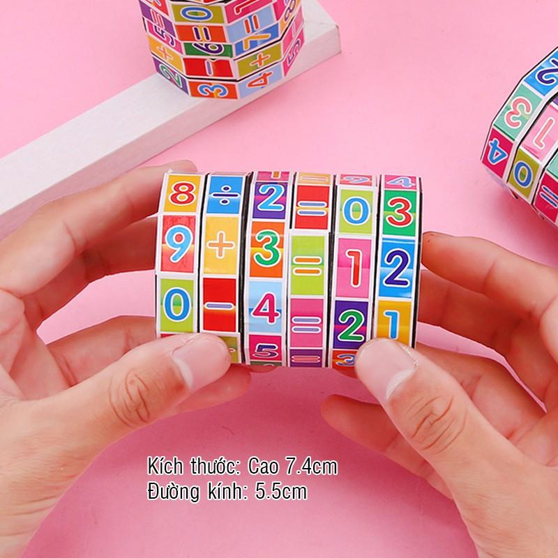 Rubik toán học cộng trừ nhân chia 8cm, Đồ chơi Rubik giúp bé vừa học vừa chơi