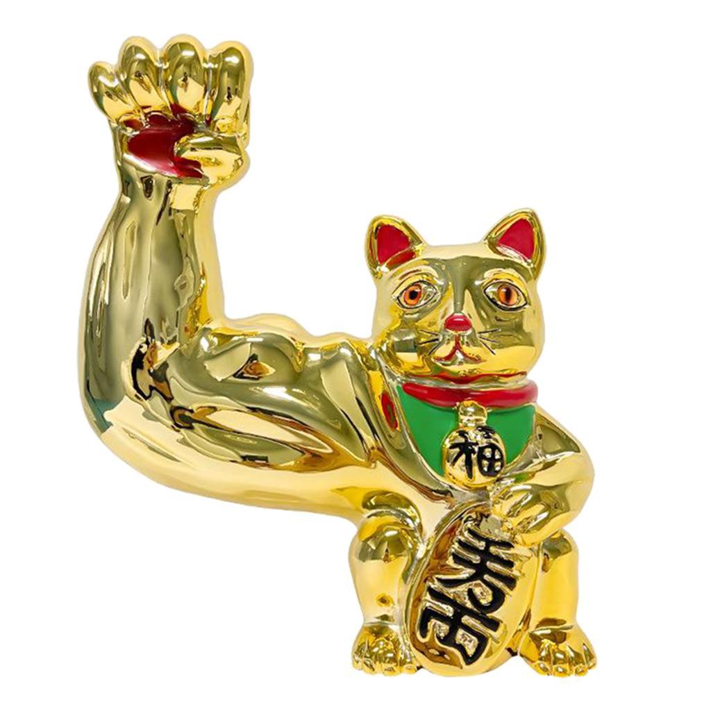 Tượng Mèo May Mắn Phong Thủy Trang Trí Bàn