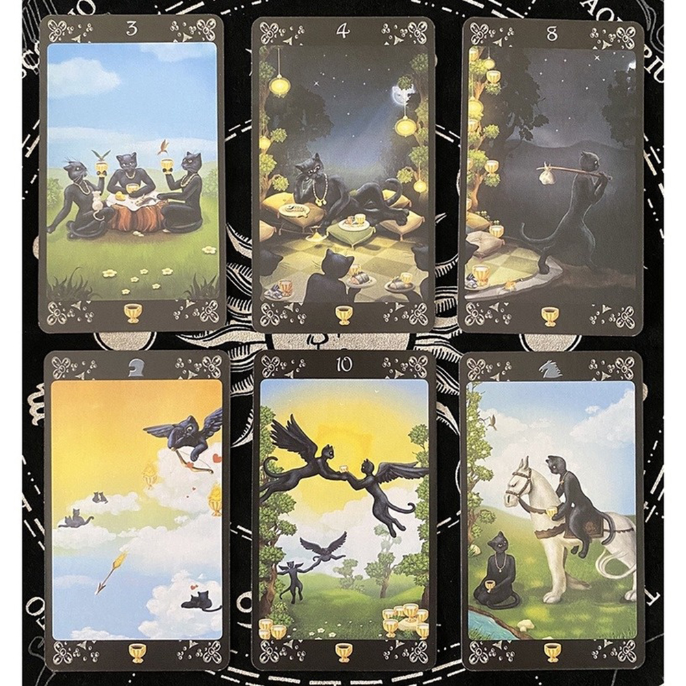 Bài Black Cats Tarot 78 Lá Bài Tặng Đá Thanh Tẩy