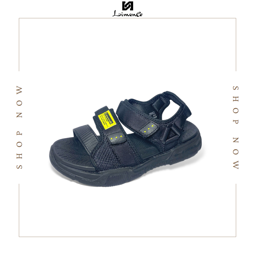 Giày Sandals Nam L2662 Màu Đen, êm nhẹ, thoáng khí, đi học, đi chơi