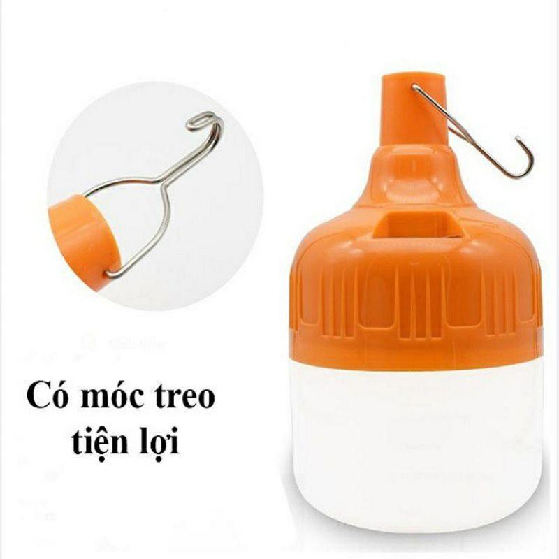 Bóng đèn led tích điện có móc treo sạc usb 150w