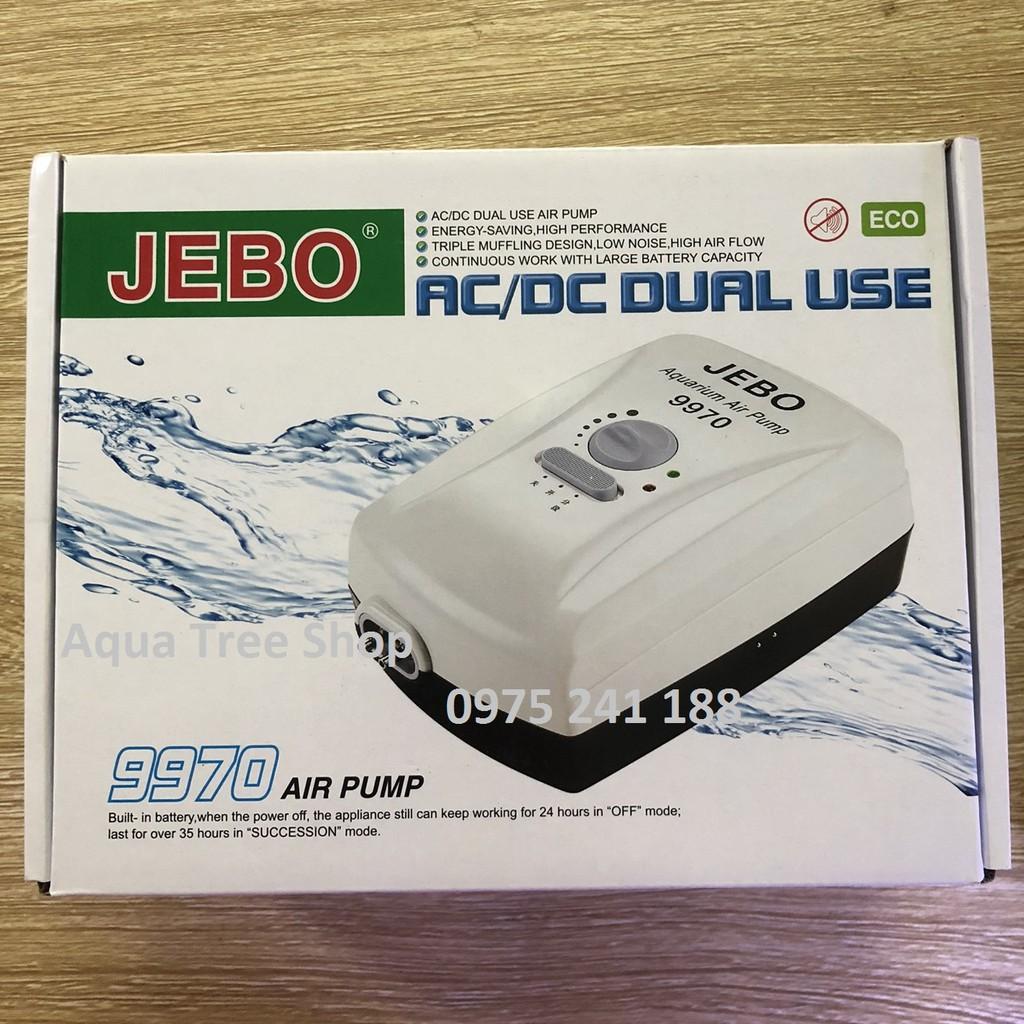Máy sủi khí tích điện JEBO 9970 trọn bộ đầy đủ phụ kiện