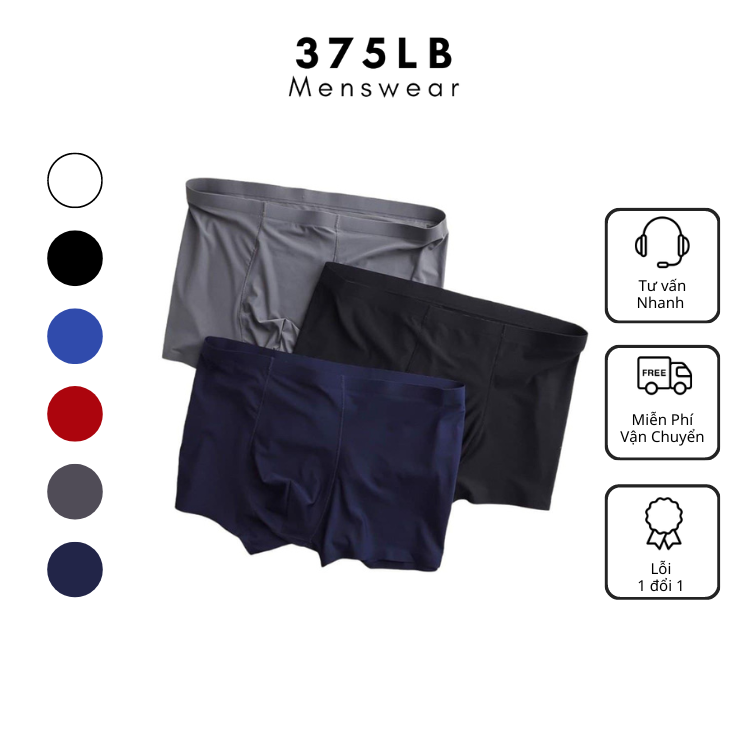 Quần Lót Nam Boxer- Quần sịp đùi Nam chất Thun Lạnh đúc xu Cao Cấp, mặc thoải mái, không bí, thấm hút mồ hôi