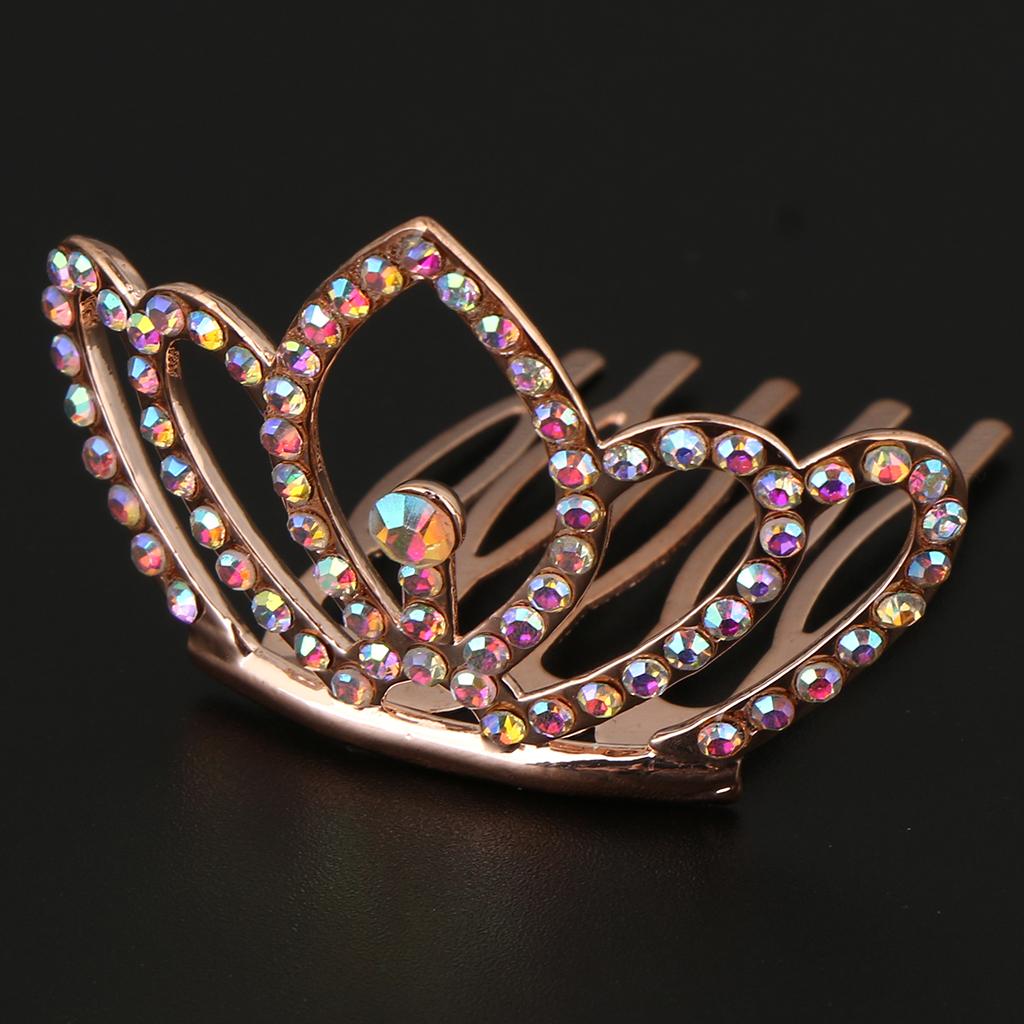 Sparkling Rhinestone Mini Crown Tiara Wedding Flower Girl Jewelry