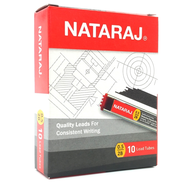 Ruột Bút Chì Bấm 2B 0.5mm - Nataraj 402479