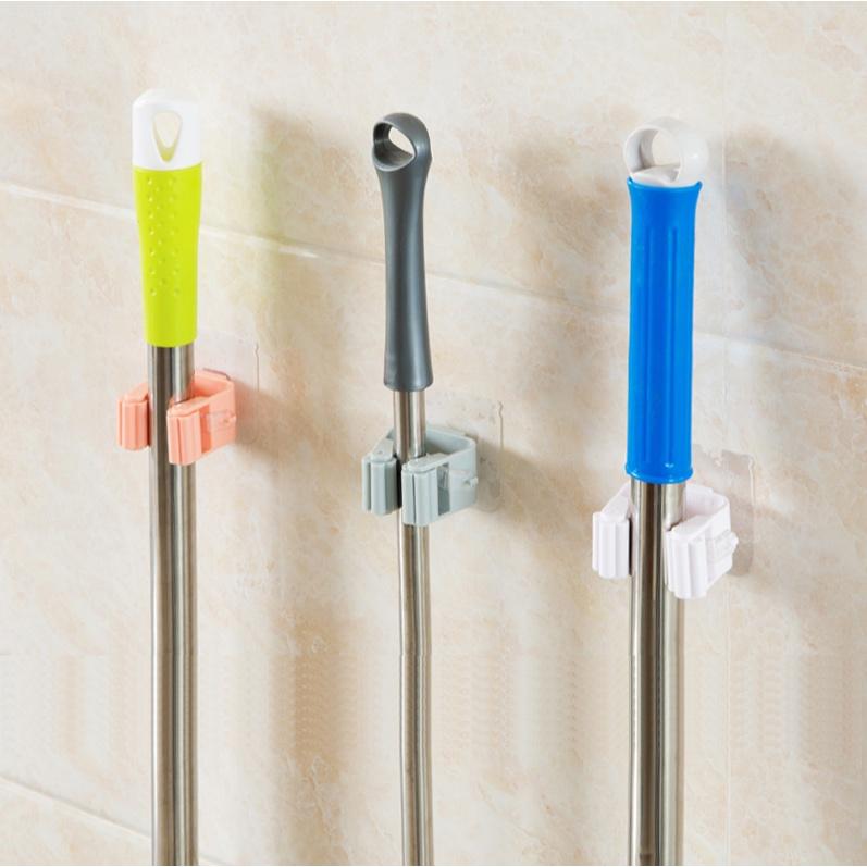 1 Móc Treo Cây Lau Nhà Gắn Tường Kèm Giá Đỡ